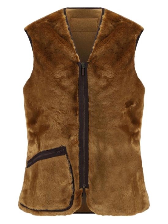 26FW 바버 웜 파일 웨이스트코트 집 인 라이너 MLI0004BR31 Brown - BARBOUR