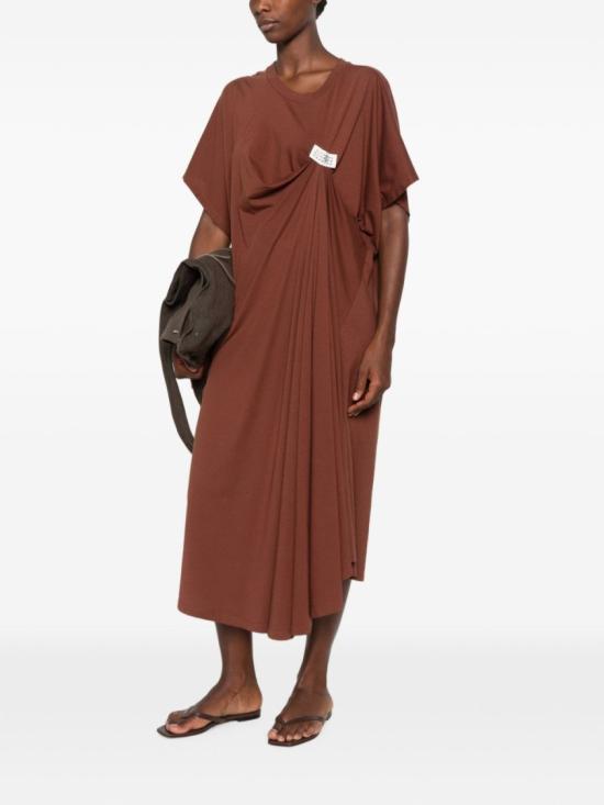26FW MM6 메종마르지엘라 미디 원피스 S52DD0104M20048137 Brown - MM6 MAISON MARGIELA