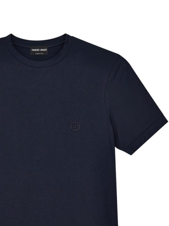 26FW 조르지오 아르마니 반팔 티셔츠 3GST52 SJP4Z Blue - GIORGIO ARMANI