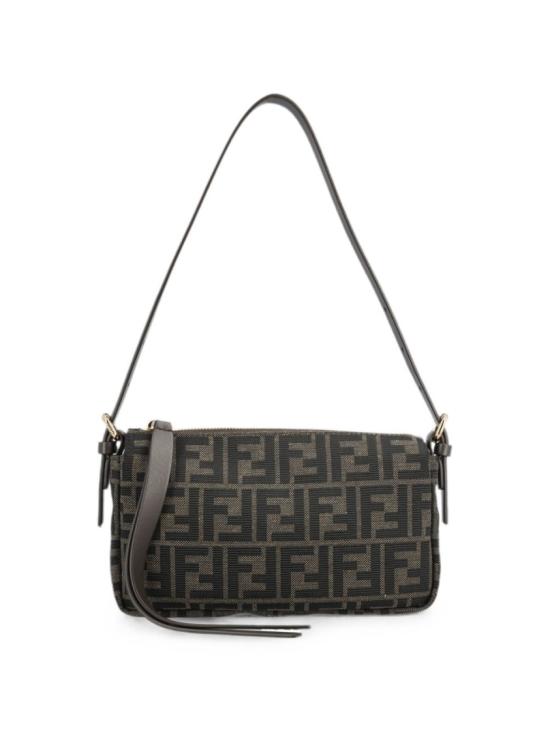 26FW 펜디 FF 자카드 지퍼 탑 스몰 숄더백 8BS123B17AF14YN Black - FENDI