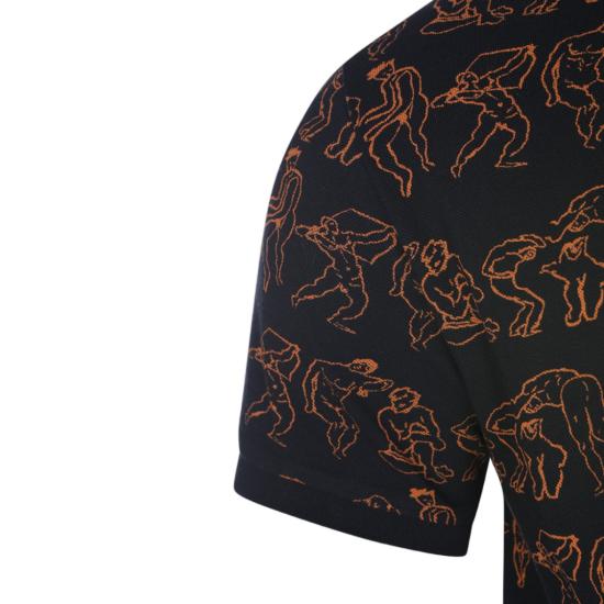 26FW 비비안웨스트우드 스크리블 체크 코튼 반팔 폴로 셔츠 2H01000YJ00C3O301 Black - VIVIENNE WESTWOOD