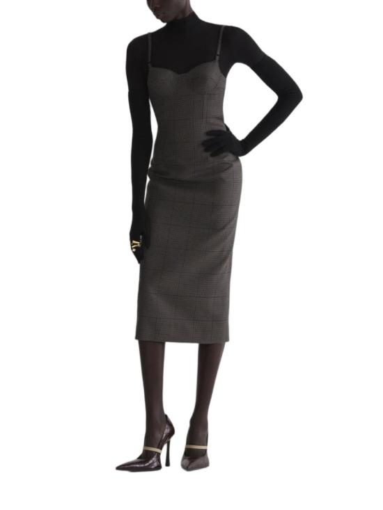 26FW 뮈글러 롱 원피스 26F1RO 18081040 B6102 Black - MUGLER