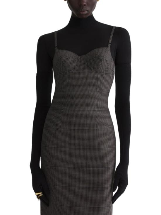 26FW 뮈글러 롱 원피스 26F1RO 18081040 B6102 Black - MUGLER