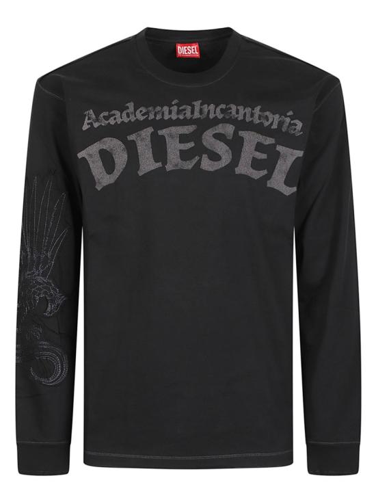 26FW 디젤 반팔 티셔츠 A22660 0KNCN Black