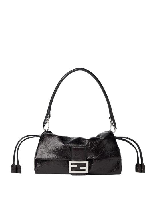 26FW 펜디 바게트 소프트 미디엄 백 8BR856 B14M Black