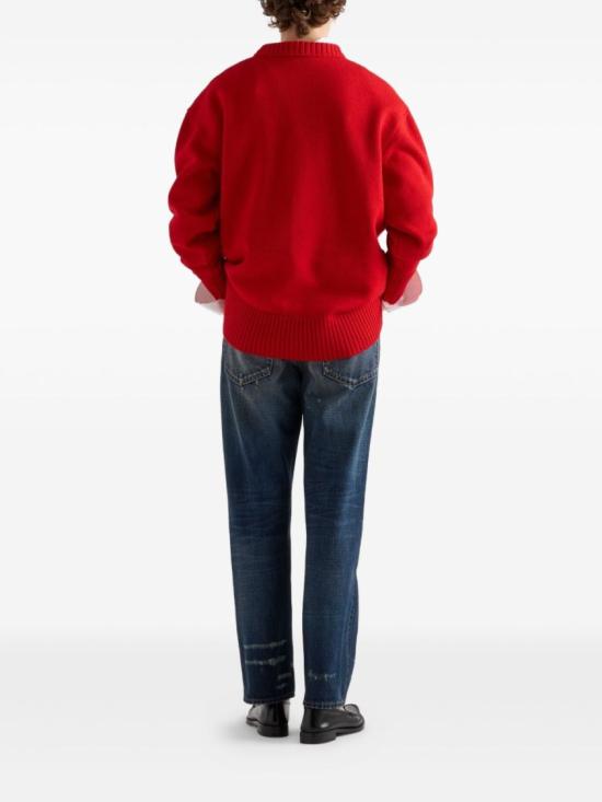25FW 프라다 울 보우 가디건 P24V2P18JOS OOOF0011 Red - PRADA