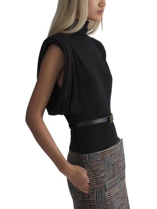 26FW 뮈글러 탑 26F1TO 08741038 1999 Black - MUGLER