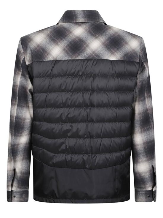26FW 몽클레어 코르니셀로 체크 코튼 다운 셔츠 L2 091 1A000 95 599R9 Grey - MONCLER