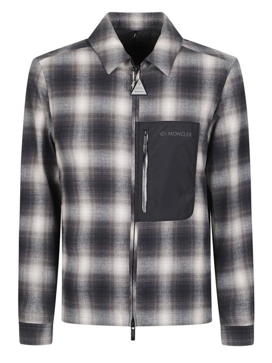 26FW 몽클레어 코르니셀로 체크 코튼 다운 셔츠 L2 091 1A000 95 599R9 Grey