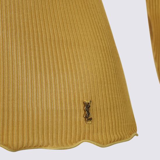 26FW 생로랑 탑 876789Y37SM7442 Yellow - SAINT LAURENT