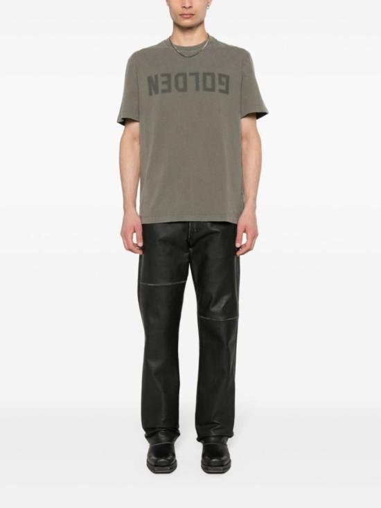 26FW 골든구스 골든 로고 프린트 반팔 티셔츠 GMP01220P00067135479 Green - GOLDEN GOOSE