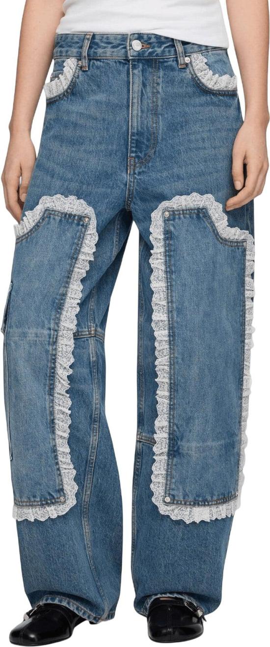 26FW 가니 데님 팬츠 GANNIA1190007569RIGIDDENIMLACEAUDRIJEANSCARPENTERJEANSBLUE - GANNI