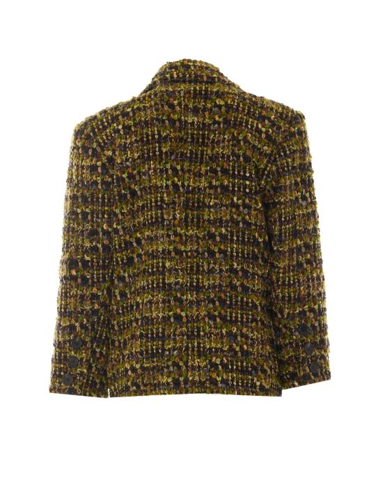 26FW 생로랑 싱글 브레스트 트위드 자켓 871063 Y3L803113 GREEN - SAINT LAURENT