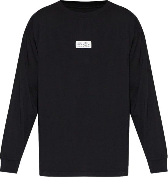 26FW MM6 메종마르지엘라 긴팔 티셔츠 SH0NH0028 M20258 900 BLACK DOM