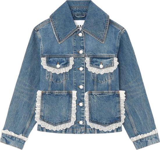 26FW 가니 데님 자켓 GANNIA1010200569RIGIDDENIMLACEJACKETDENIMJACKETSBLUE