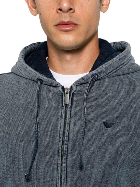 26FW 엠포리오 아르마니 후드 티셔츠 EM006409AF27349UB109 BLUE - EMPORIO ARMANI
