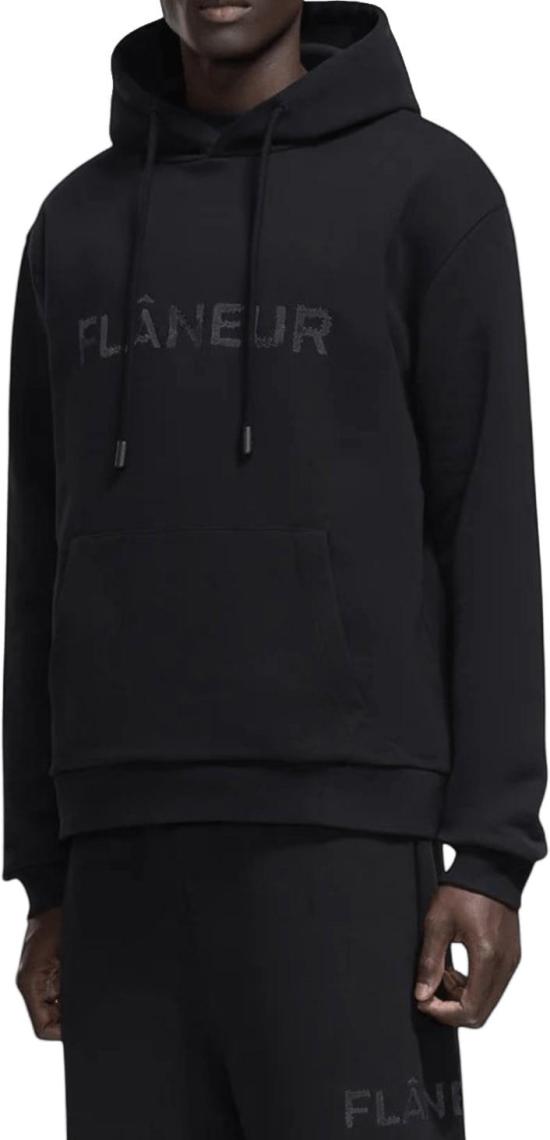 26FW 플라네르 후드 티셔츠 FLANEURFHOO218999STITCHEDLOGOHOODIEHOODIESBLACK
