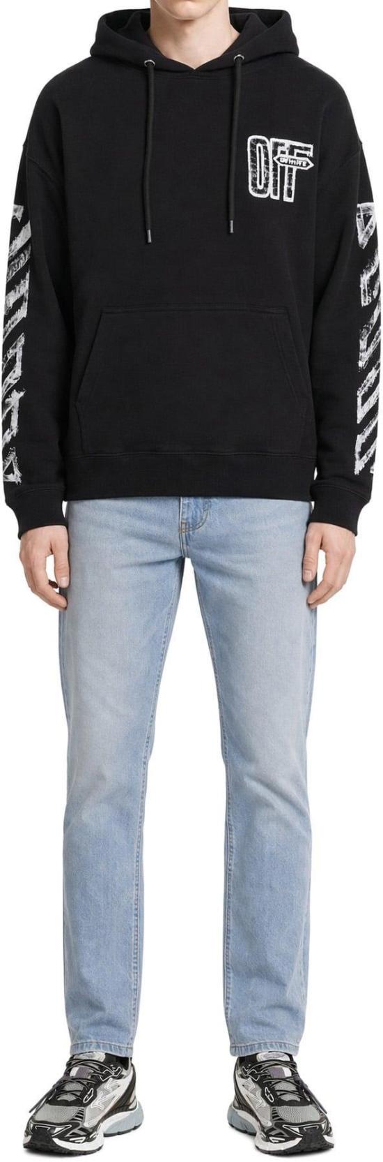 26FW 오프화이트 후드 티셔츠 15804860399902 BLACK - OFF WHITE