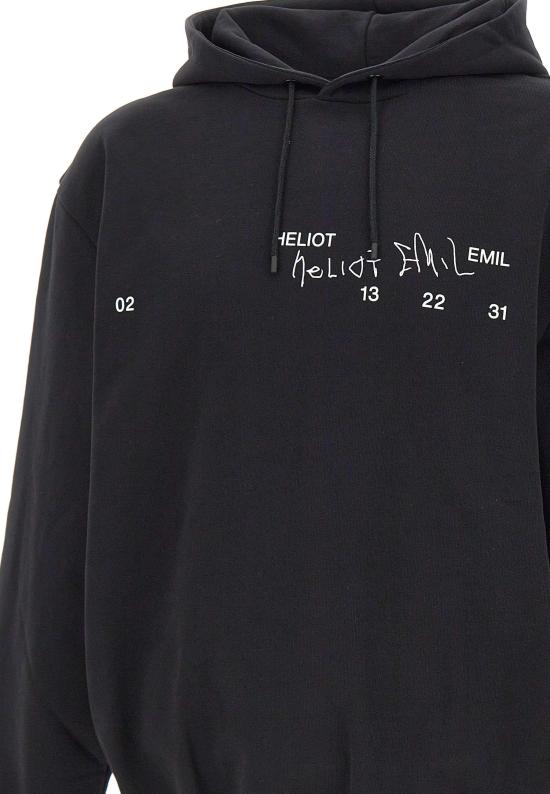 25FW 엘리엇에밀 후드 티셔츠 M08081BLK01 BLACK - HELIOT EMIL