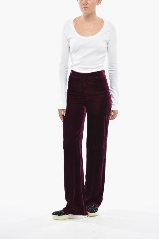  스텔라 맥카트니 스트레이트 팬츠 640041SJB245201 Burgundy - STELLA MCCARTNEY