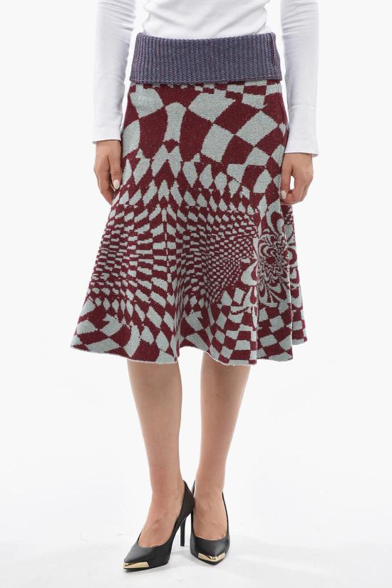  스텔라 맥카트니 미디 스커트 603950S22788490 Azzurro Rosso