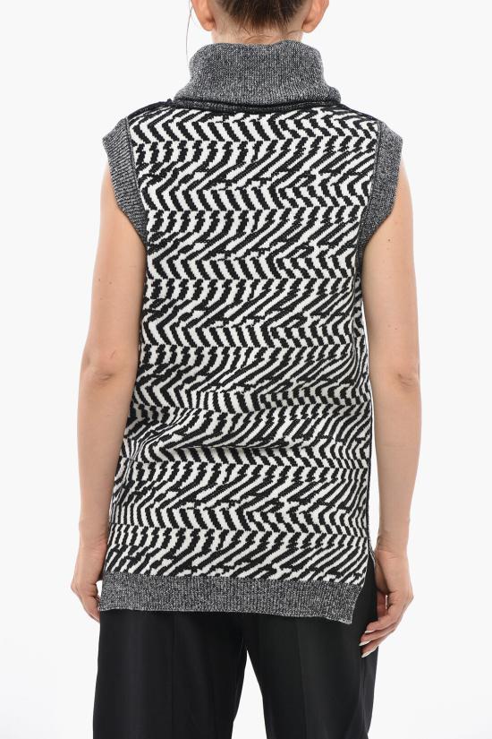  스텔라 맥카트니 터틀넥 595844S21368490 Black White - STELLA MCCARTNEY