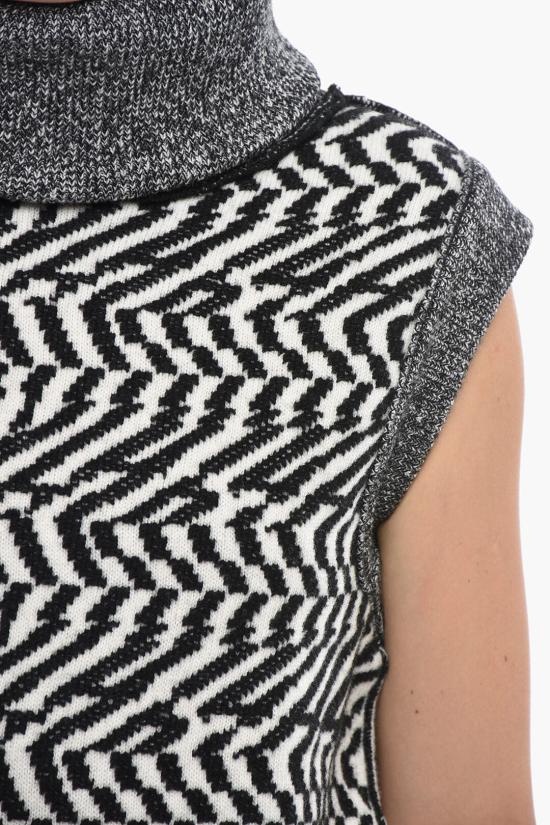  스텔라 맥카트니 터틀넥 595844S21368490 Black White - STELLA MCCARTNEY