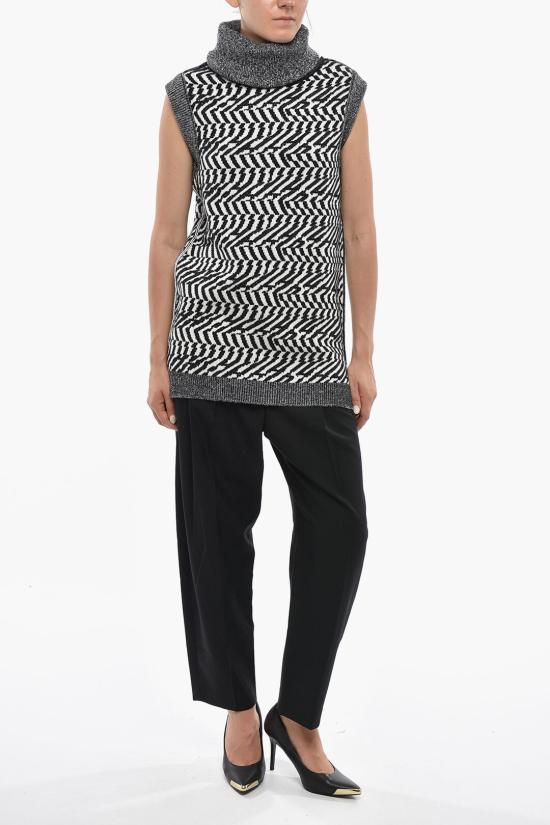  스텔라 맥카트니 터틀넥 595844S21368490 Black White - STELLA MCCARTNEY