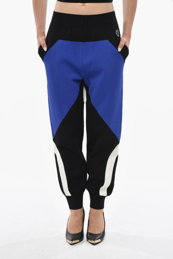  스텔라 맥카트니 트레이닝/조거 팬츠 593138S21308491 Blu Bianco e Nero