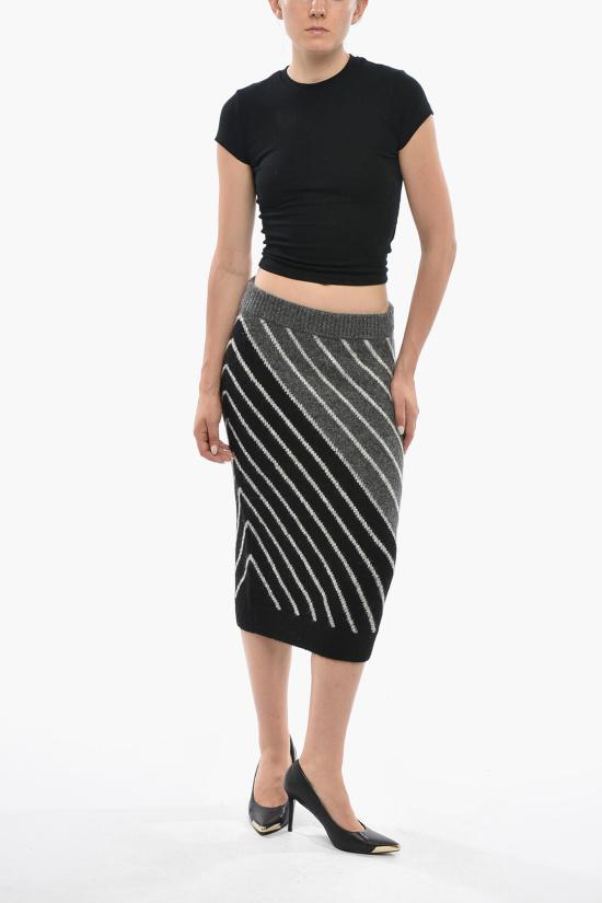  스텔라 맥카트니 미디 스커트 6K02483S23538491 Nero Grigio - STELLA MCCARTNEY