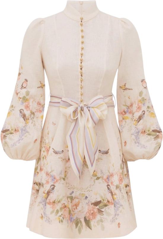 26FW 짐머만 숏 원피스 ZIMMERMANN9142DF261CRBQVALIANTBUTTONMINIDRESSOFFWHITEDESSIN