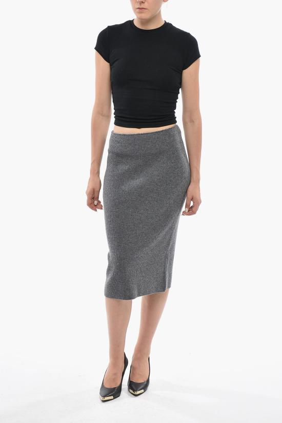  스텔라 맥카트니 미디 스커트 6K02383S23521262 Gray - STELLA MCCARTNEY