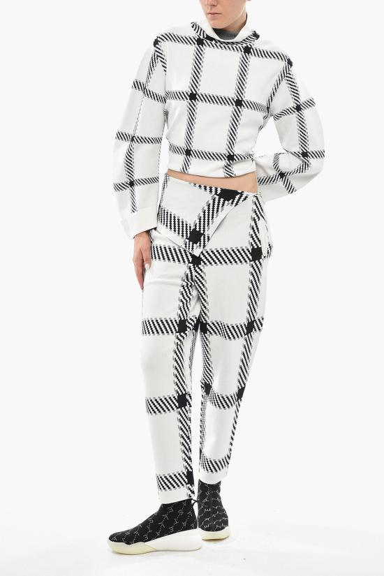  스텔라 맥카트니 스트레이트 팬츠 602476S22168534 Black White - STELLA MCCARTNEY