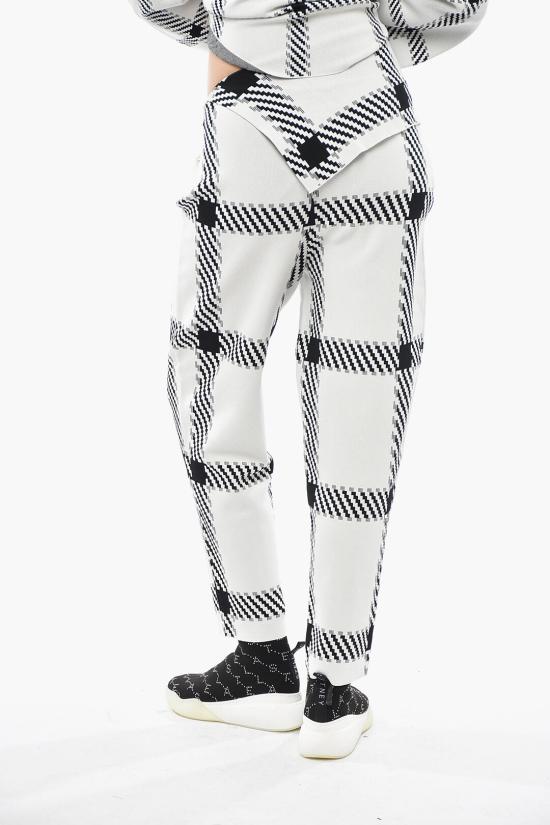  스텔라 맥카트니 스트레이트 팬츠 602476S22168534 Black White - STELLA MCCARTNEY