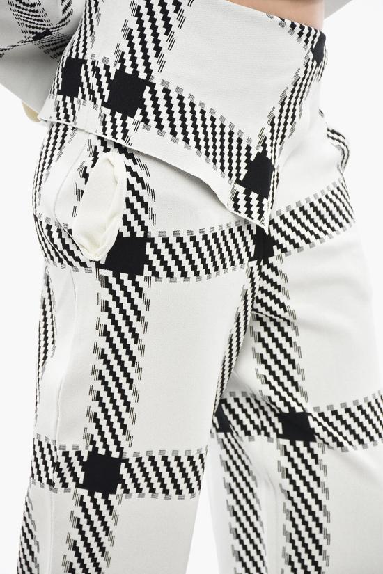  스텔라 맥카트니 스트레이트 팬츠 602476S22168534 Black White - STELLA MCCARTNEY