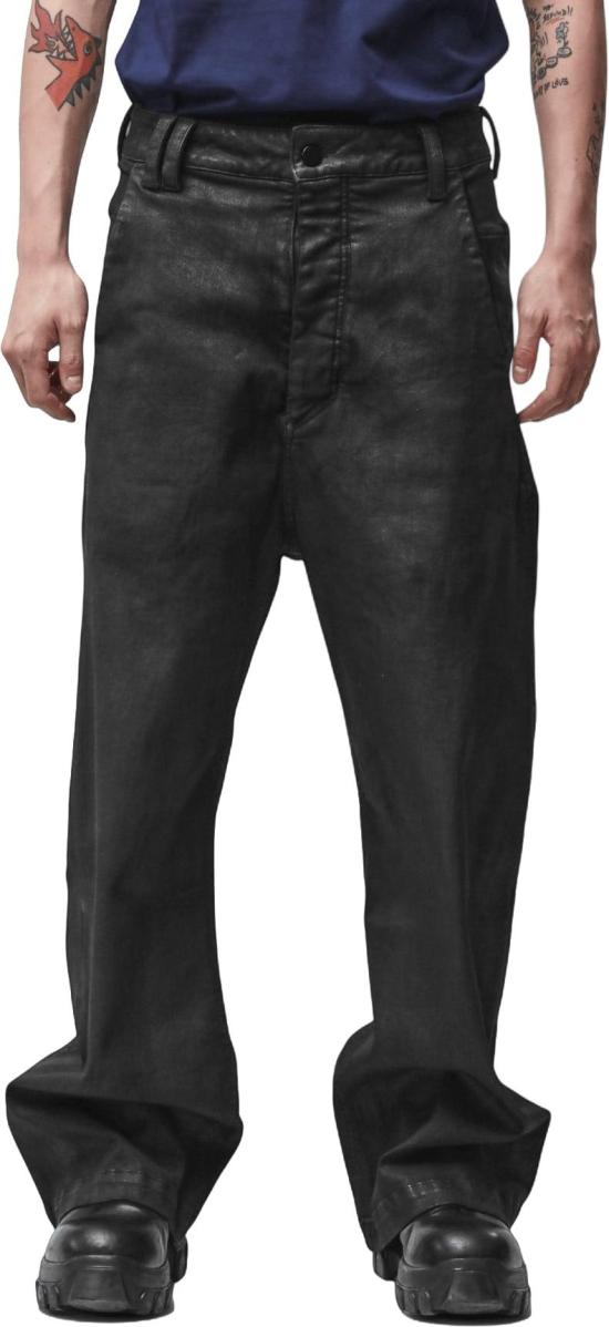26FW 톰크롬 데님 팬츠 THOMKROMMT108BLACKMT108COATEDWIDELEGJEANSWIDELEGJEANSBLACK