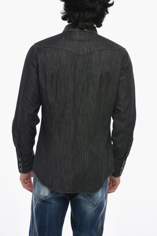  디스퀘어드2 데님 셔츠 S74DM0936 S30826 900 Black - DSQUARED2