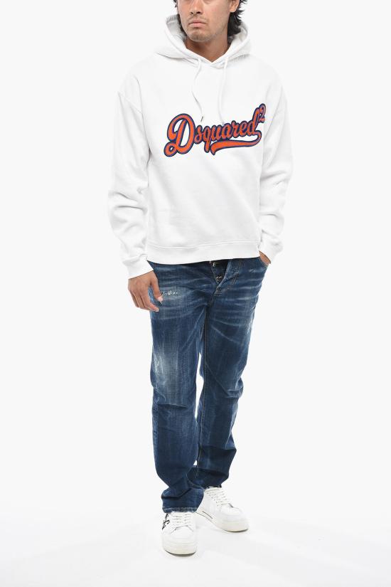  디스퀘어드2 후드 티셔츠 S74GU0898 S25516 100 White - DSQUARED2