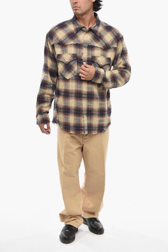  디스퀘어드2 긴팔 셔츠 S71DM0797 D35351 001F Beige - DSQUARED2