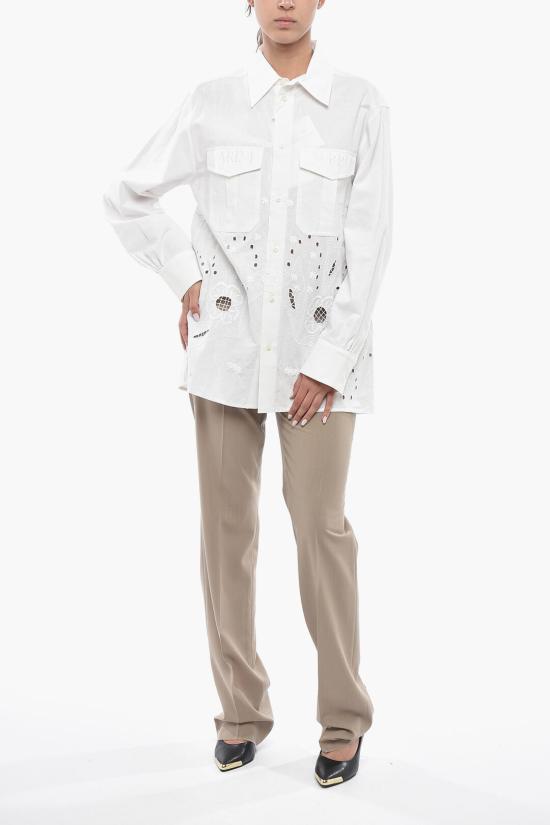  마린세르 블라우스 USI022AUWOV0045 WH20 White - MARINE SERRE