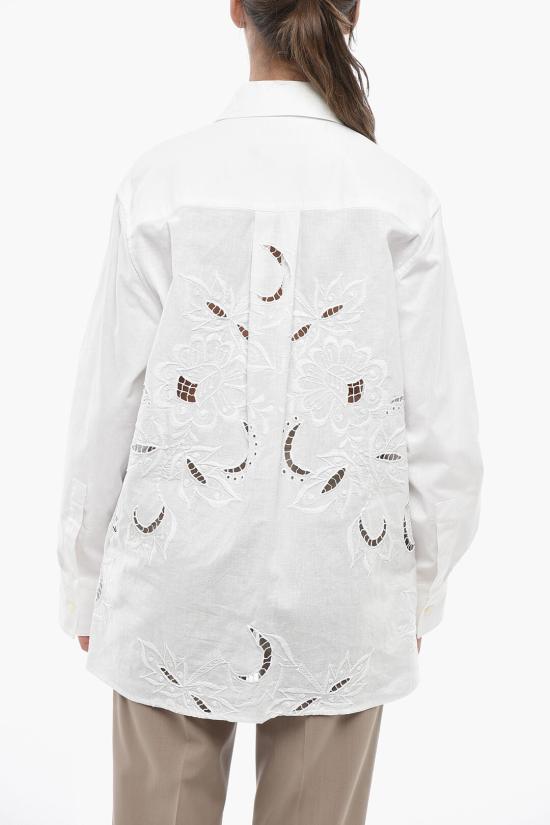  마린세르 블라우스 USI022AUWOV0045 WH20 White - MARINE SERRE