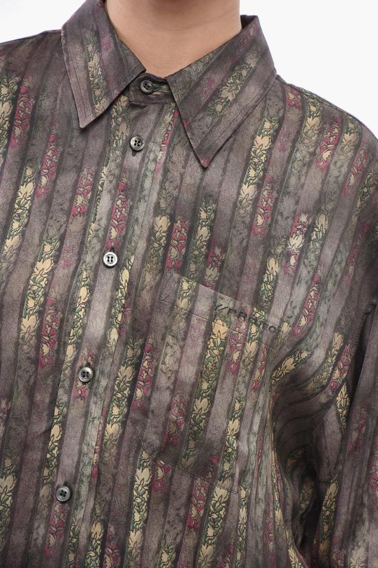  와이프로젝트 셔츠 201SI015 F539 FADED FLORAL STRIPE Brown - Y PROJECT