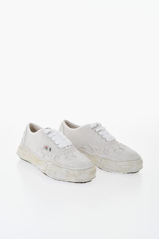  메종 미하라 야스히로 베이커 OG솔 웨스턴 디테일 스웨이드 로우탑 스니커즈 A15FW734WHITE Beige