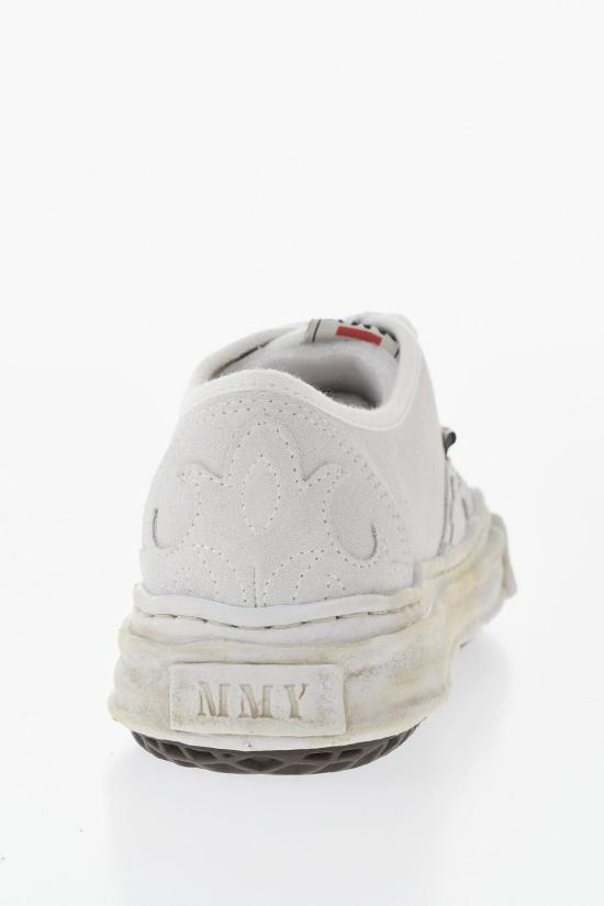  메종 미하라 야스히로 베이커 OG솔 웨스턴 디테일 스웨이드 로우탑 스니커즈 A15FW734WHITE Beige - MAISON MIHARA YASUHIRO