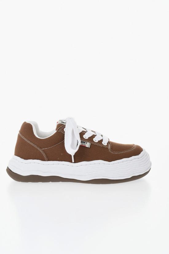  메종 미하라 야스히로 올리버 OG 솔 캔버스 로우탑 스니커즈 A15FW704BROWN - MAISON MIHARA YASUHIRO
