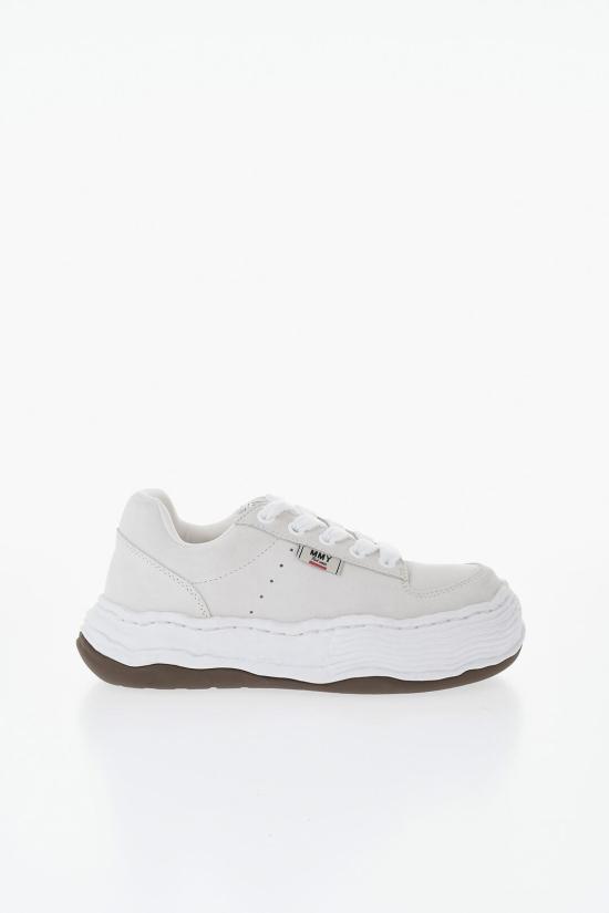 메종 미하라 야스히로 올리버 OG 솔 스웨이드 로우탑 스니커즈 A15FW702WHITE Beige - MAISON MIHARA YASUHIRO
