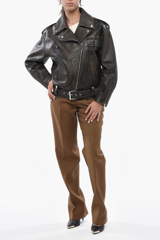  알렉산더 맥퀸 가죽 자켓 833758 Q5APD 2122 Brown - ALEXANDER MCQUEEN