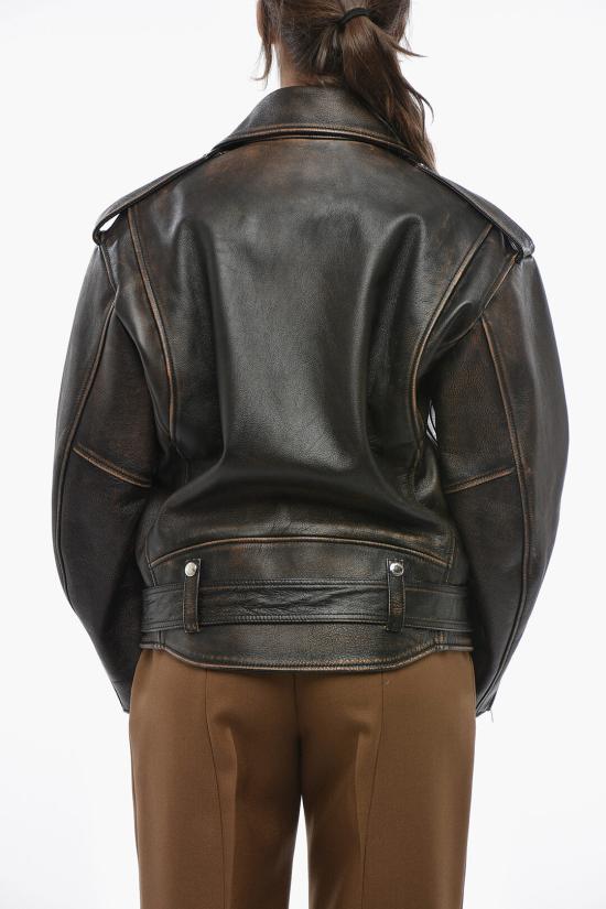  알렉산더 맥퀸 가죽 자켓 833758 Q5APD 2122 Brown - ALEXANDER MCQUEEN