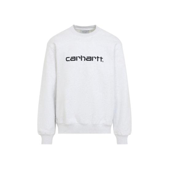 26FW 칼하트 WIP 로고 스웨트셔츠 I0305463Z5XX ASH HEATHER GRAPHITE - CARHARTT WIP