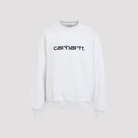 26FW 칼하트 WIP 로고 스웨트셔츠 I0305463Z5XX ASH HEATHER GRAPHITE - CARHARTT WIP